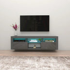 Meuble TV flottant mural Bari 160 avec 16 couleurs de LED
