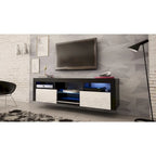 Meuble TV flottant mural Bari 160 avec 16 couleurs de LED