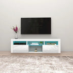 Meuble TV flottant mural Bari 160 avec 16 couleurs de LED