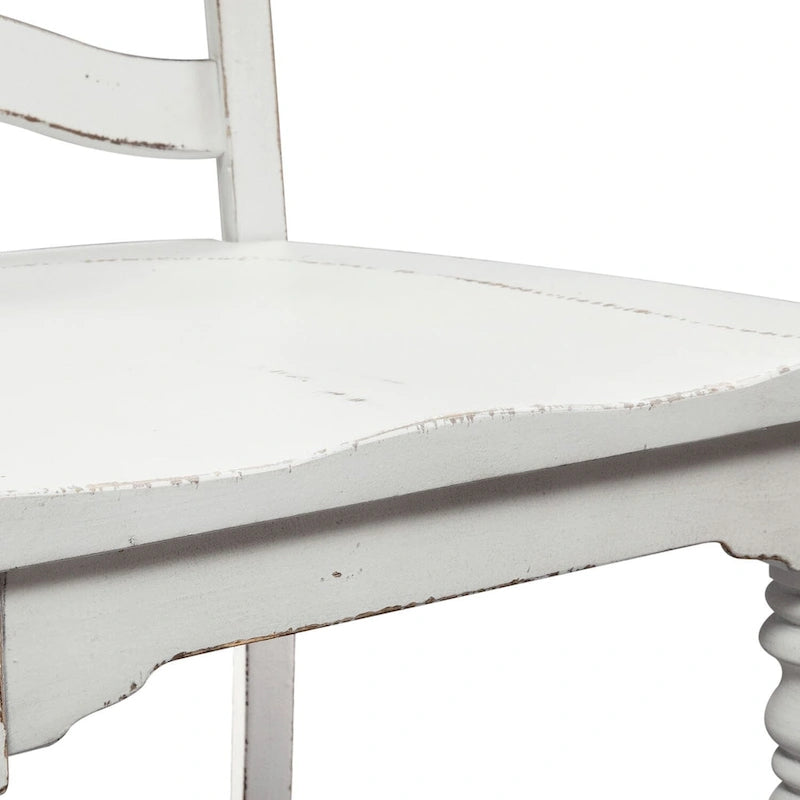 Magnolia Manor - Chaises de salle à manger à barreaux en blanc antique (lot de 2)