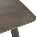 Table à manger rectangulaire style Mid-Century en noyer, gris et noir, 6 places