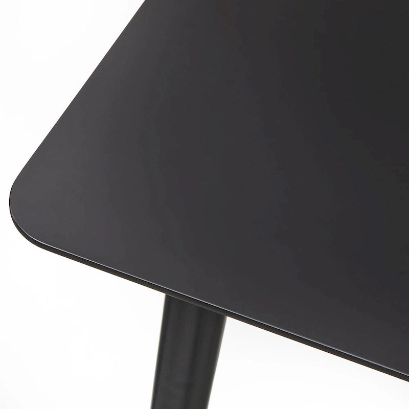 Table à manger rectangulaire style Mid-Century en noyer, gris et noir, 6 places
