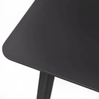 Table à manger rectangulaire style Mid-Century en noyer, gris et noir, 6 places