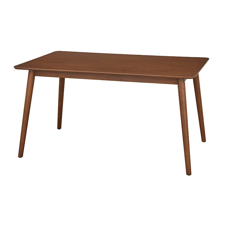 Table à manger rectangulaire style Mid-Century en noyer, gris et noir, 6 places