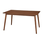 Table à manger rectangulaire style Mid-Century en noyer, gris et noir, 6 places