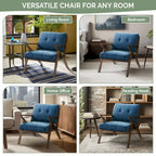 Fauteuil d'appoint du milieu du siècle Orange / Gris clair, Dossier capitonné, Cadre en bois, 1 place