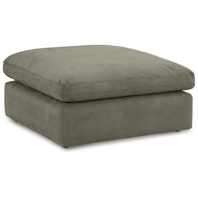Grand pouf d'appoint en faux cuir nubuck beige/ivoire/blanc/gris, 1 personne