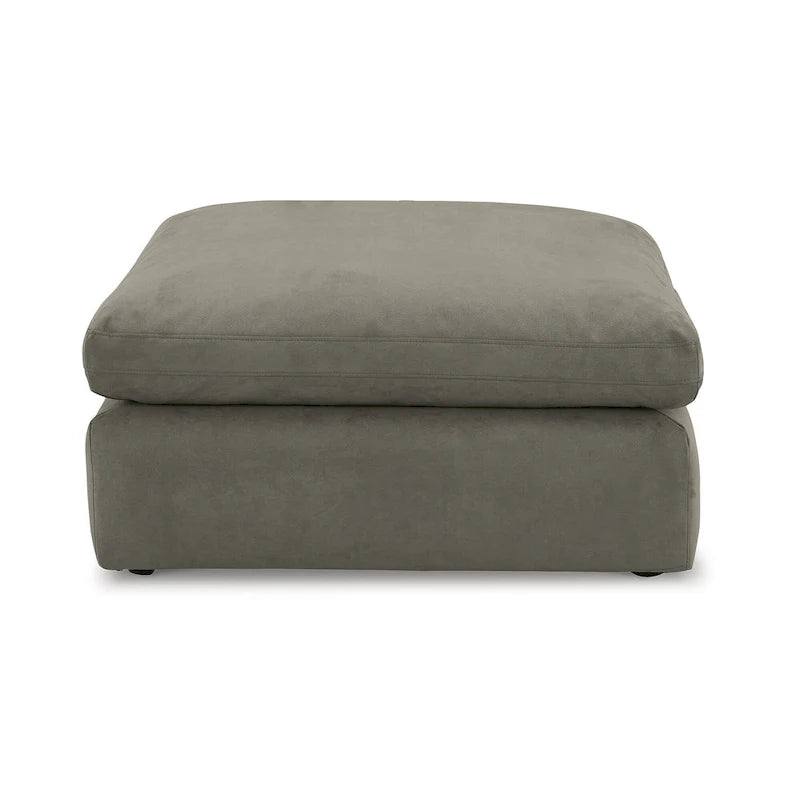 Grand pouf d'appoint en faux cuir nubuck beige/ivoire/blanc/gris, 1 personne