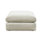 Grand pouf d'appoint en faux cuir nubuck beige/ivoire/blanc/gris, 1 personne