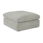 Grand pouf d'appoint en faux cuir nubuck beige/ivoire/blanc/gris, 1 personne