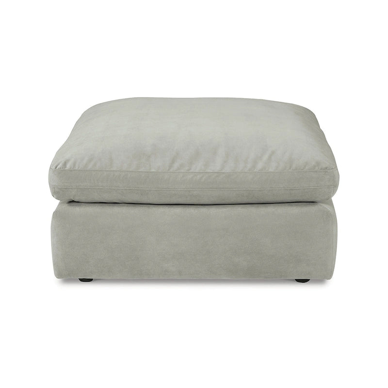 Grand pouf d'appoint en faux cuir nubuck beige/ivoire/blanc/gris, 1 personne