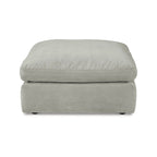 Grand pouf d'appoint en faux cuir nubuck beige/ivoire/blanc/gris, 1 personne