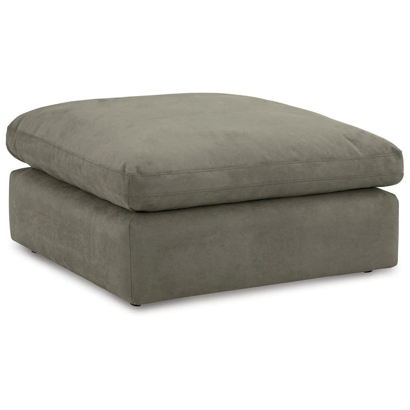 Grand pouf d'appoint en faux cuir nubuck beige/ivoire/blanc/gris, 1 personne