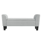 Banc ottoman en velours Mila avec rangement - 16,5L x 55l x 23H