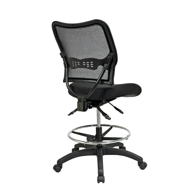 Chaise de dessinateur ergonomique de luxe avec dossier en maille et assise en maille