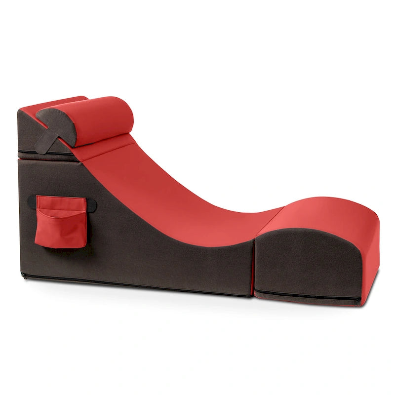 Fauteuil de sol, pouf et table convertible 3-en-1 en vinyle bleu/gris/violet/rouge/noir/vert – 1 personne
