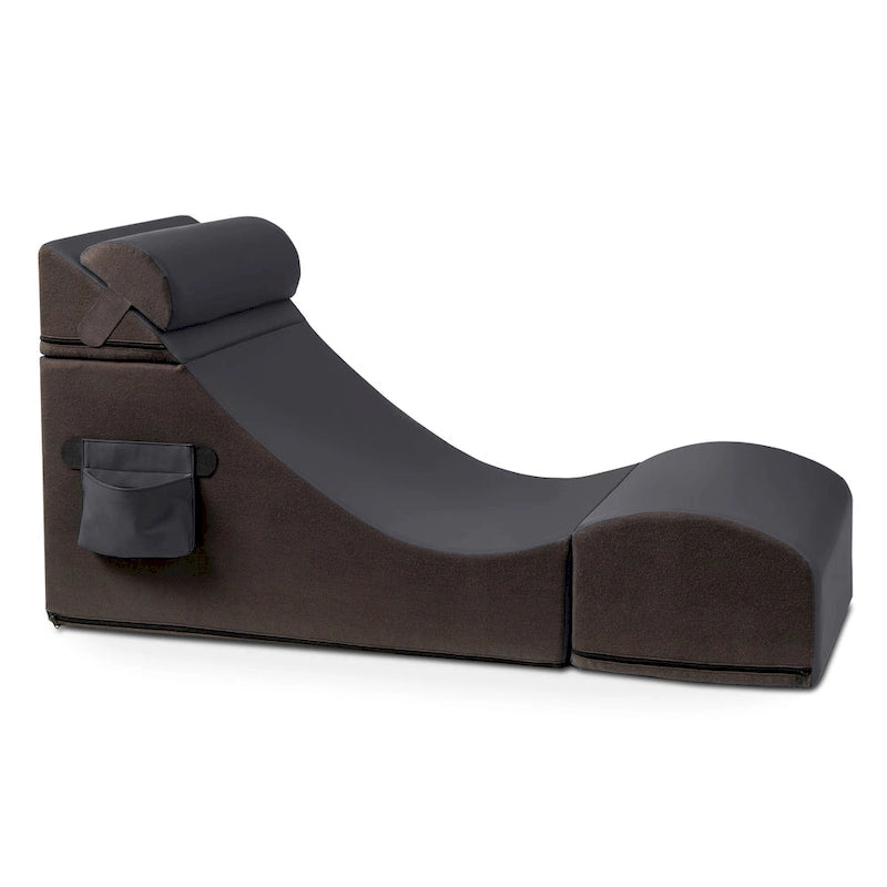 Fauteuil de sol, pouf et table convertible 3-en-1 en vinyle bleu/gris/violet/rouge/noir/vert – 1 personne