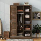 Armoire à portes battantes 3 portes avec étagères Pour Chambre