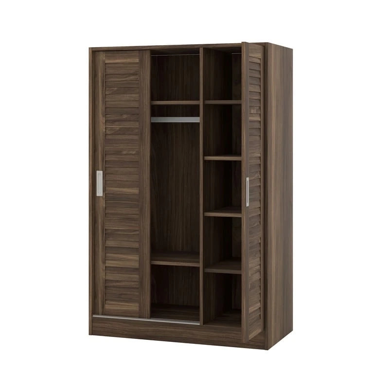 Armoire à portes battantes 3 portes avec étagères Pour Chambre