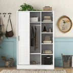 Armoire à portes battantes 3 portes avec étagères Pour Chambre