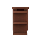 Bureau d'angle en noyer pour 1 personne avec étagère rotative à 360°