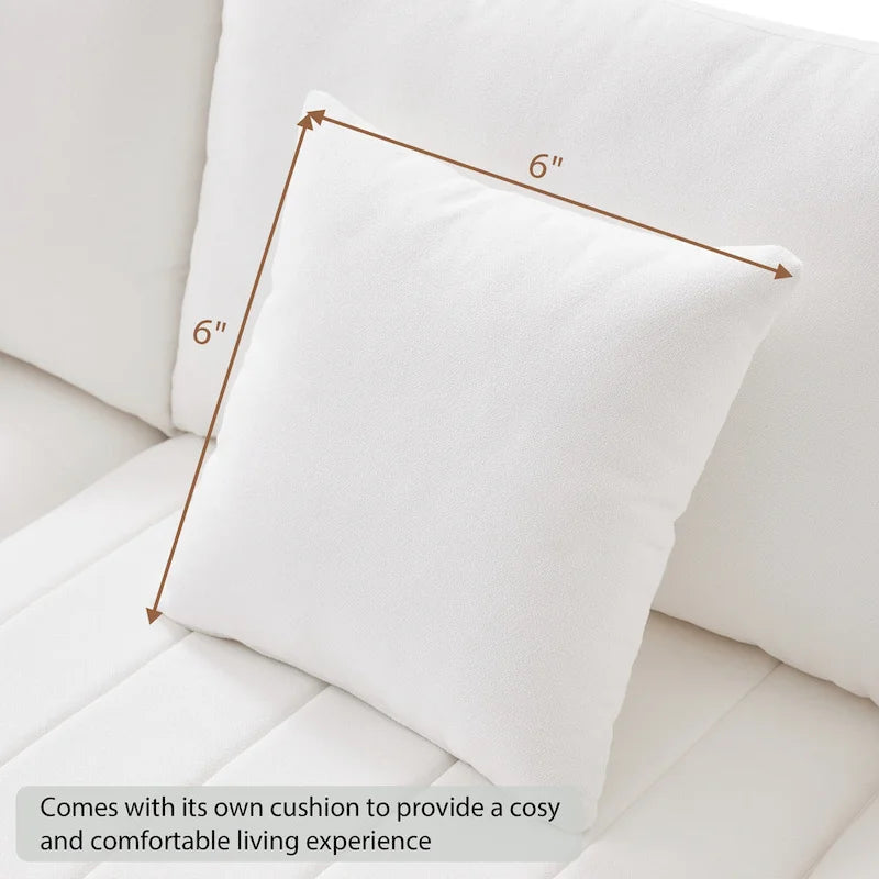 Canapé d'angle gris en forme de L avec pouf, rayures verticales, 5 places