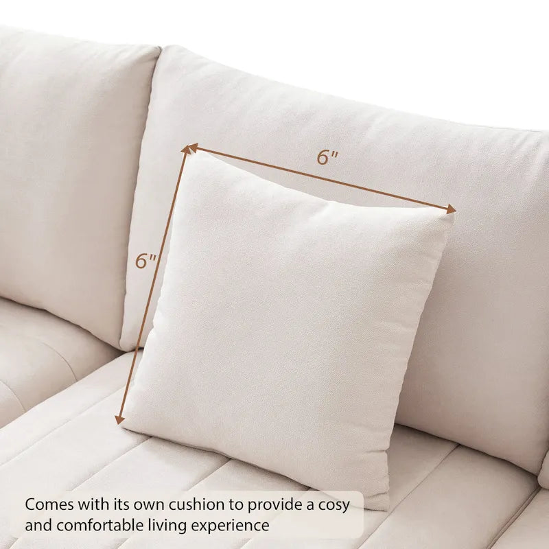 Canapé d'angle gris en forme de L avec pouf, rayures verticales, 5 places