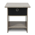 Table de chevet avec tiroir de rangement et étagère – Chêne français/Pin ambré, lot de 1 ou 2