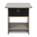Table de chevet avec tiroir de rangement et étagère – Chêne français/Pin ambré, lot de 1 ou 2
