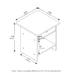 Table de chevet avec tiroir de rangement et étagère – Chêne français/Pin ambré, lot de 1 ou 2