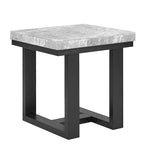 Table d'appoint en marbre gris Ludlow Steve Silver