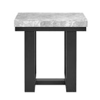 Table d'appoint en marbre gris Ludlow Steve Silver