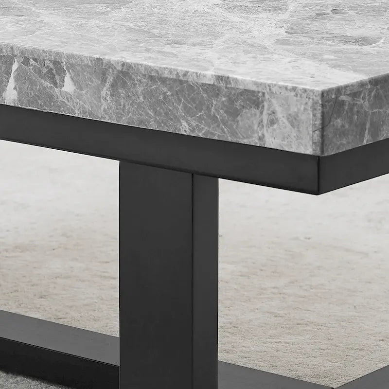 Table d'appoint en marbre gris Ludlow Steve Silver