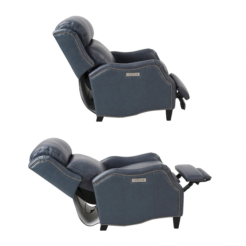 Fauteuil inclinable en cuir véritable avec clous, double moteur, pour cinéma maison, avec port USB