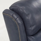Fauteuil inclinable en cuir véritable avec clous, double moteur, pour cinéma maison, avec port USB