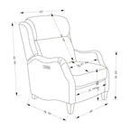 Fauteuil inclinable en cuir véritable avec clous, double moteur, pour cinéma maison, avec port USB