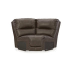 Sectionnel inclinable électrique symétrique marron, 7 places