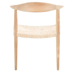 Fauteuil d'appoint en rotin tressé, naturel/noir, une place, 63,5 cm L x 48,3 cm P x 78,7 cm H