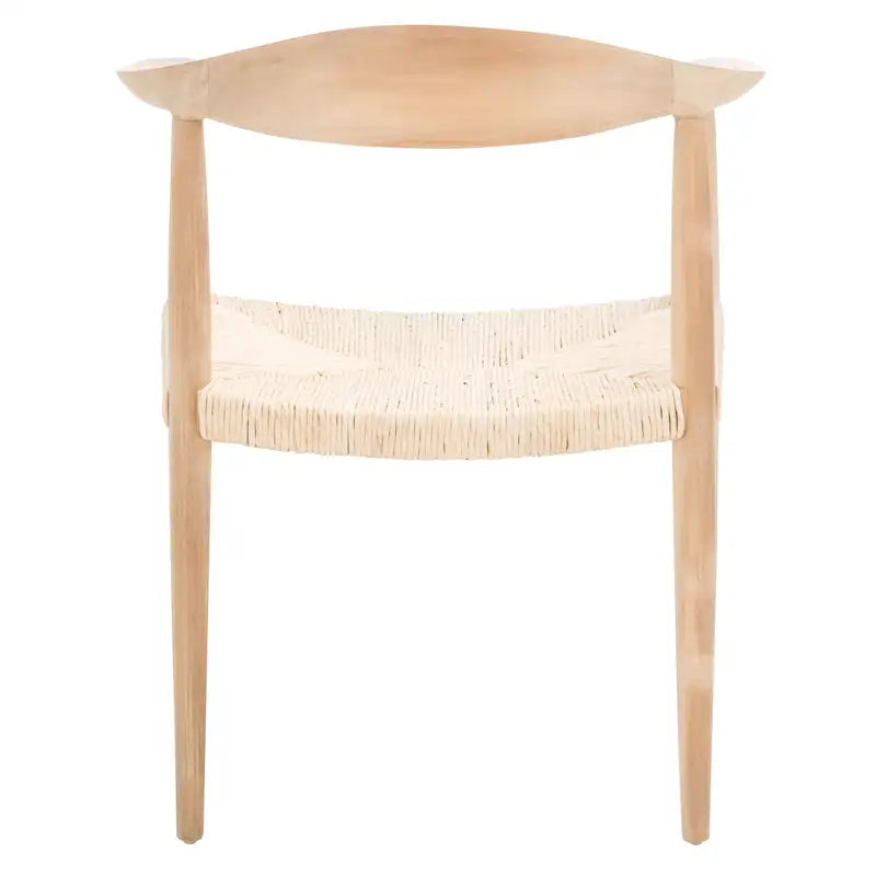 Fauteuil d'appoint en rotin tressé, naturel/noir, une place, 63,5 cm L x 48,3 cm P x 78,7 cm H