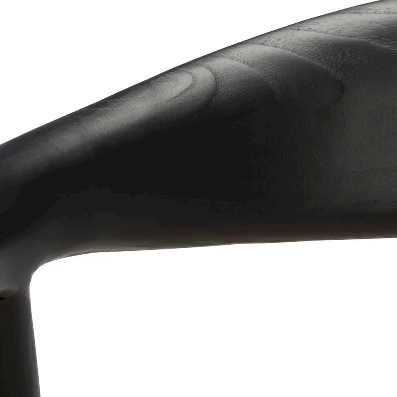 Fauteuil d'appoint en rotin tressé, naturel/noir, une place, 63,5 cm L x 48,3 cm P x 78,7 cm H