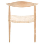Fauteuil d'appoint en rotin tressé, naturel/noir, une place, 63,5 cm L x 48,3 cm P x 78,7 cm H