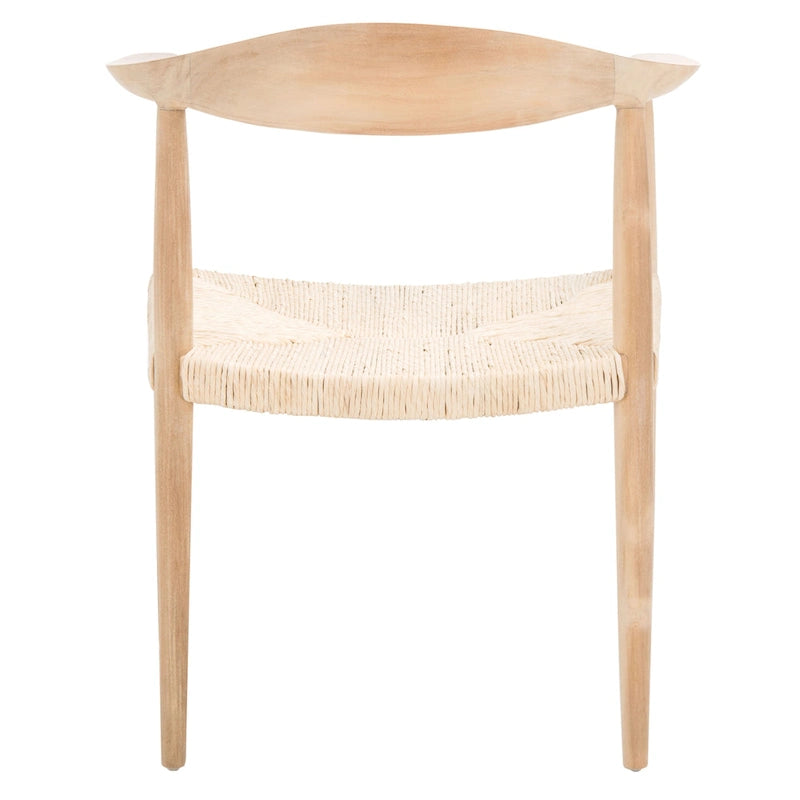 Fauteuil d'appoint en rotin tressé, naturel/noir, une place, 63,5 cm L x 48,3 cm P x 78,7 cm H