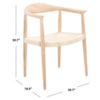 Fauteuil d'appoint en rotin tressé, naturel/noir, une place, 63,5 cm L x 48,3 cm P x 78,7 cm H