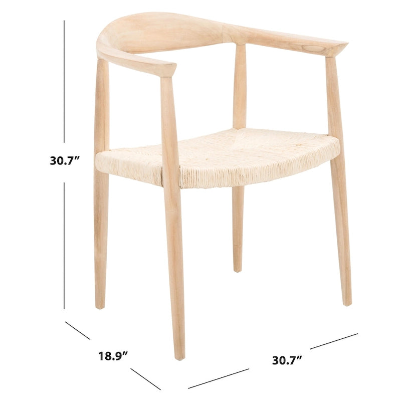 Fauteuil d'appoint en rotin tressé, naturel/noir, une place, 63,5 cm L x 48,3 cm P x 78,7 cm H