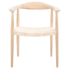 Fauteuil d'appoint en rotin tressé, naturel/noir, une place, 63,5 cm L x 48,3 cm P x 78,7 cm H