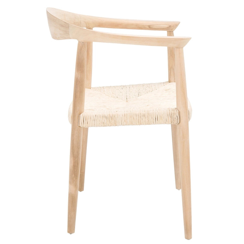 Fauteuil d'appoint en rotin tressé, naturel/noir, une place, 63,5 cm L x 48,3 cm P x 78,7 cm H