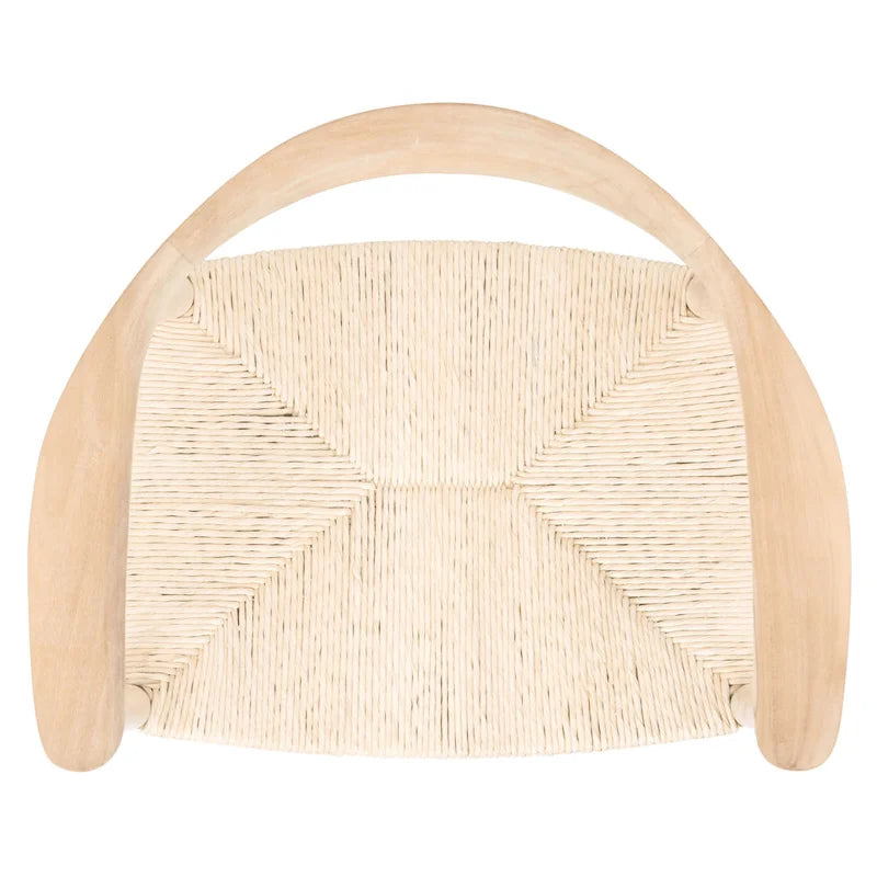 Fauteuil d'appoint en rotin tressé, naturel/noir, une place, 63,5 cm L x 48,3 cm P x 78,7 cm H