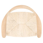 Fauteuil d'appoint en rotin tressé, naturel/noir, une place, 63,5 cm L x 48,3 cm P x 78,7 cm H