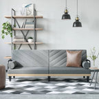 Canapé convertible en tissu avec accoudoirs, 2 places