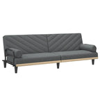 Canapé convertible en tissu avec accoudoirs, 2 places